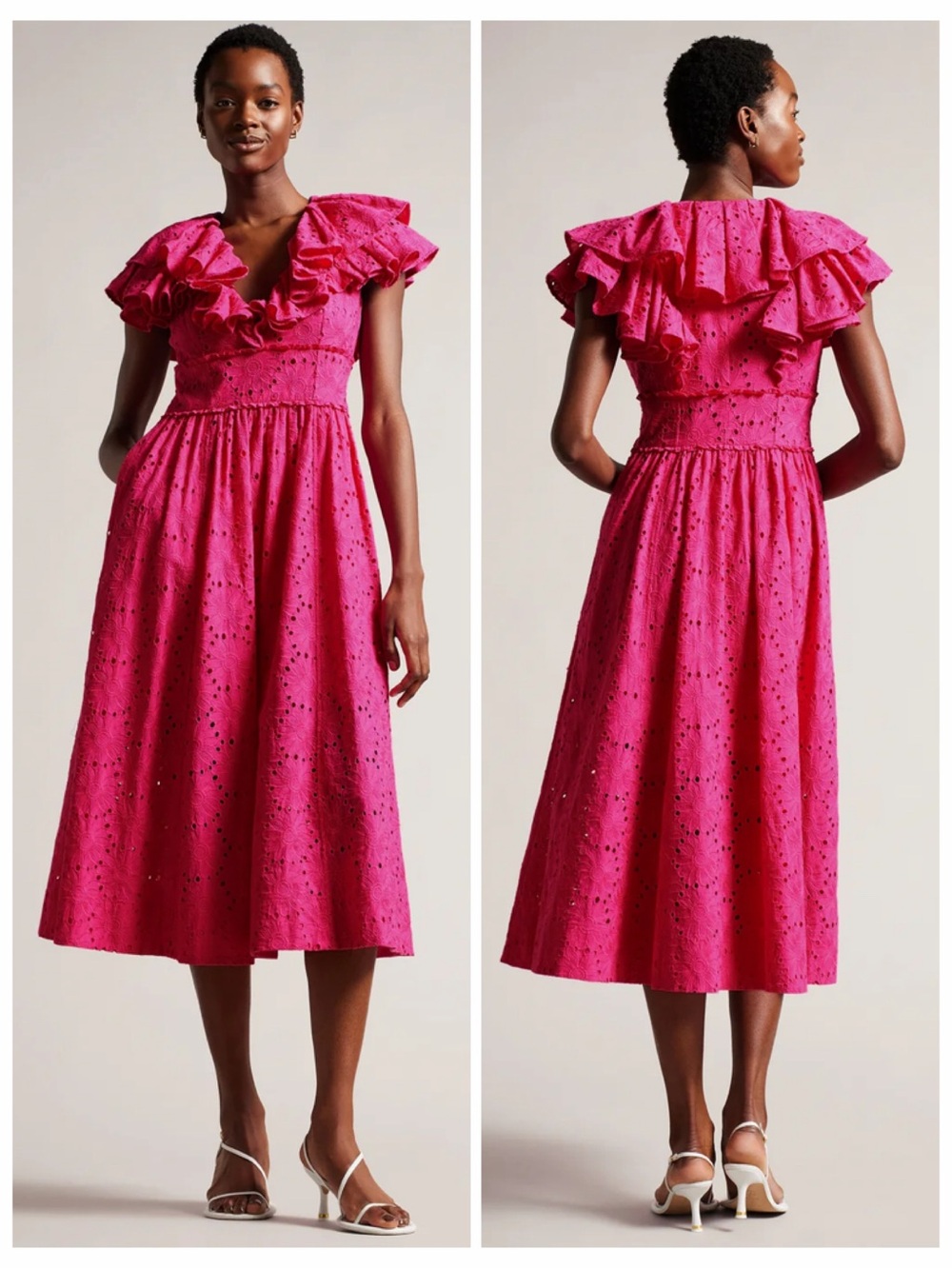 Ted Baker London Mirza Eyelet Lace Midi-Dress